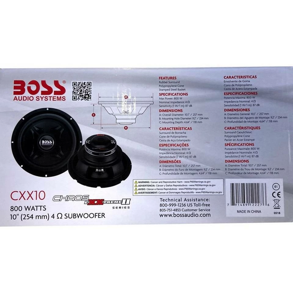 Boss Wireless Lautsprecher (Audio Systems CXX10 Subwoofer Schwarz Passiver Subwoofer 400 W CarHifi kfz) 2 Boss Wireless Lautsprecher (Audio Systems CXX10 Subwoofer Schwarz Passiver Subwoofer 400 W CarHifi kfz) – Bild 2