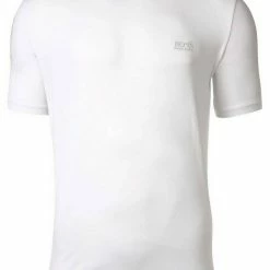 Boss T-Shirt »Herren T-Shirt kurzarm - Mix & Match, Rundhals,« Hellgrün, Weiß (Natural)