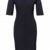 Boss Midikleid »Kleid Daleno« Dunkelblau (480), Schwarz (001)