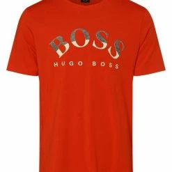 Boss T-Shirt »Tee 1« Schwarz, Orange rot