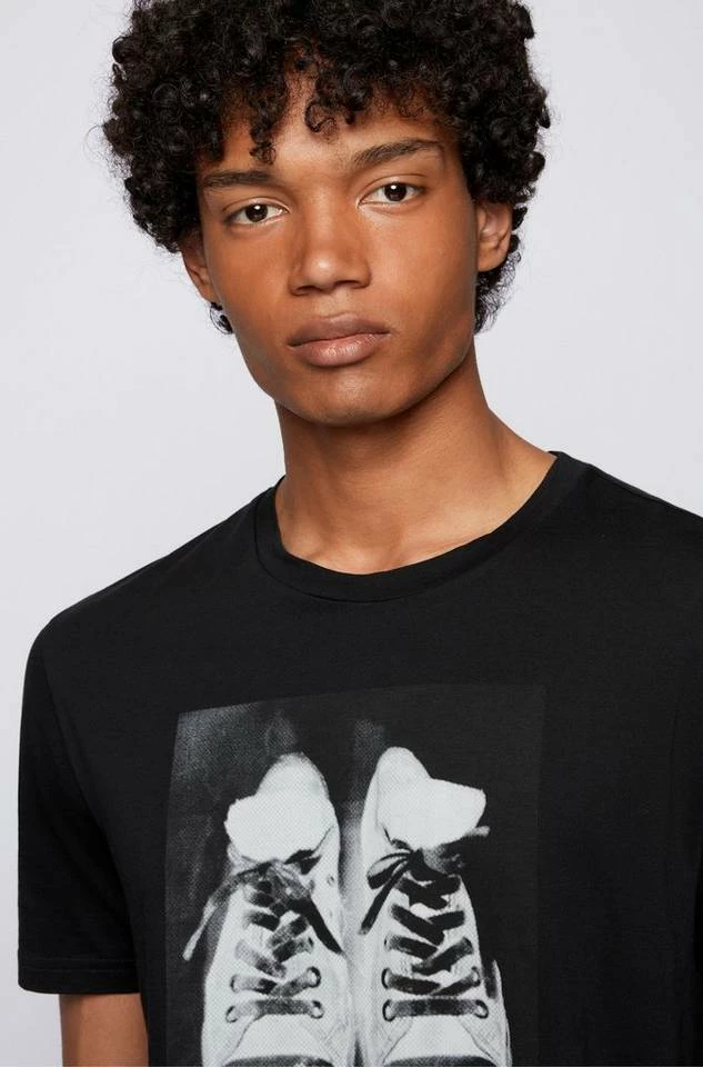 Boss T-Shirt »T-Shirt Ninetees« Schwarz (001), Anthrazit (021) 5 Boss T-Shirt »T-Shirt Ninetees« Schwarz (001), Anthrazit (021) – Bild 5