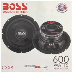 Boss Wireless Lautsprecher (CXX8 Subwoofer 300 Watt RMS 20cm 200mm 8" 8 Zoll Single Spule 4 Ohm)