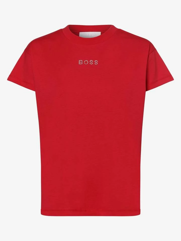 Boss T-Shirt Weiß, Himbeer 8 Boss T-Shirt Weiß, Himbeer – Bild 8