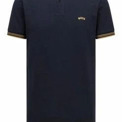 Boss Poloshirt »Poloshirt Paul Curved« Weiß (100), Dunkelblau#ft5_slash#Navy (402), Dunkelblau#ft5_slash#Navy (403), Schwarz (001)