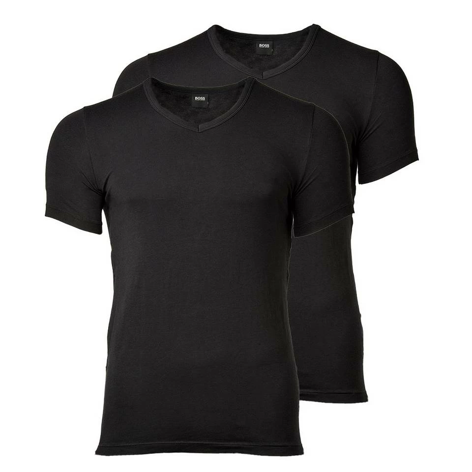 Boss T-Shirt »2 Pack Slim Fit V-Neck T-Shirt, Shirt VN Uni -« Schwarz, Weiß 4 Boss T-Shirt »2 Pack Slim Fit V-Neck T-Shirt, Shirt VN Uni -« Schwarz, Weiß – Bild 4