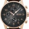 Boss Quarzuhr »Boss NAVIGATOR CLASSIC 1513496 Herrenchronograph Klassisch schlicht«, Klassisch schlicht