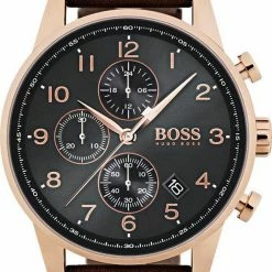 Boss Quarzuhr »Boss NAVIGATOR CLASSIC 1513496 Herrenchronograph Klassisch schlicht«, Klassisch schlicht