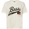 Boss T-Shirt »C_Evarsy_RA« Ecru, Grau