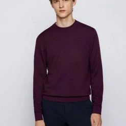 Boss Rundhalspullover »Pullover aus italienischer Wolle mit Rundhalsausschnitt und Patchwork-Optik« (1-tlg) -Hugo Boss Verkäufe 4a7a4e3f d020 5cf0 a29d ce5d86bf2bc1