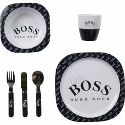 Boss Kindergeschirr-Set »Hugo Boss Melamin Geschirr«, Allover Logoprint