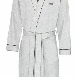 Morgenmantel »Kimono BM«, Boss, mit kontrastfarbenen Paspeln Medium Grey (033), Black (001), Dark Blue (403)