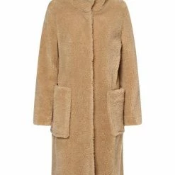 Boss Wollmantel »C_Cetedy« Schwarz, Beige