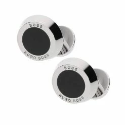 Boss Manschettenknöpfe »Simony«, Messing Black, Navy, Weiß (100)