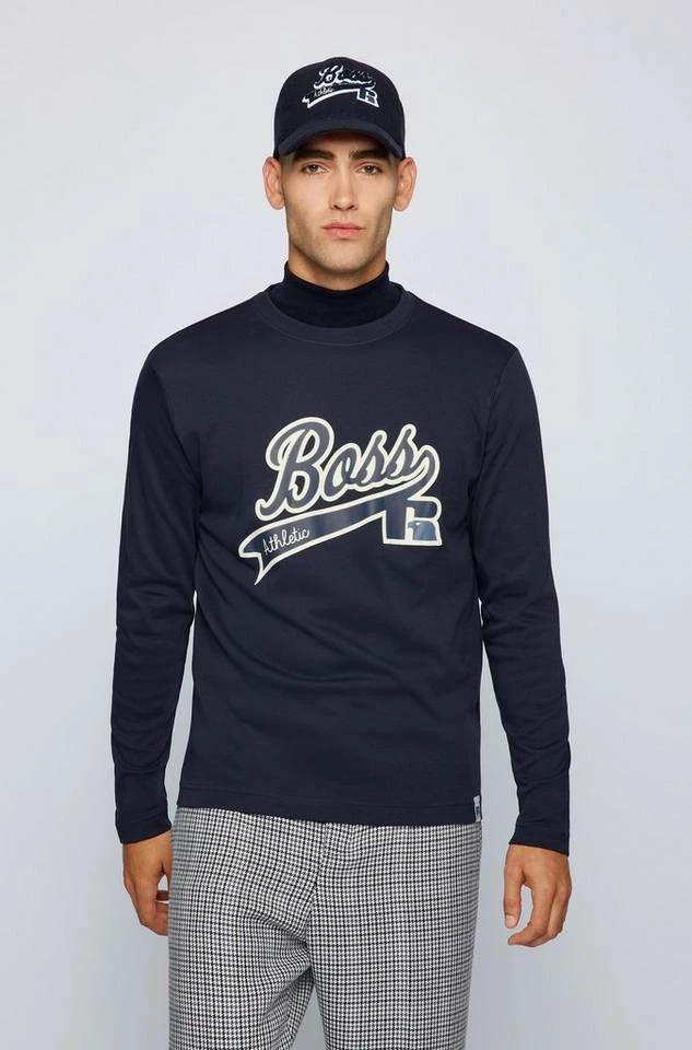 Boss Longsleeve »X RUSSELL ATHLETIC Langarmshirt T_L_RA« Dunkelblau (410), Naturweiß (118) 2 Boss Longsleeve »X RUSSELL ATHLETIC Langarmshirt T_L_RA« Dunkelblau (410), Naturweiß (118) – Bild 2
