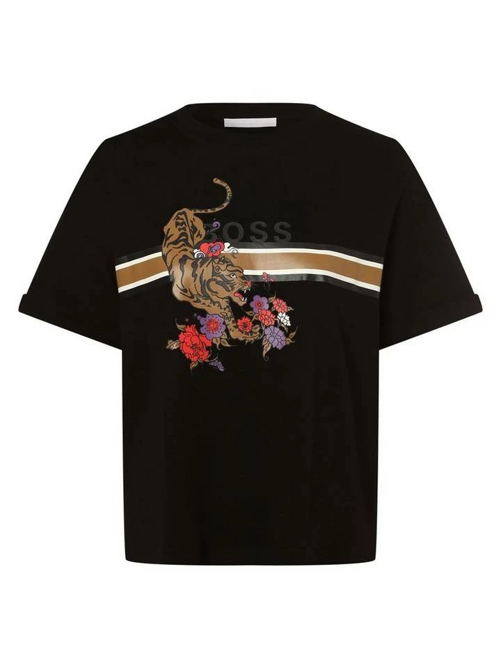 Boss T-Shirt »Evina_LNY« Schwarz, Beige 10 Boss T-Shirt »Evina_LNY« Schwarz, Beige – Bild 10