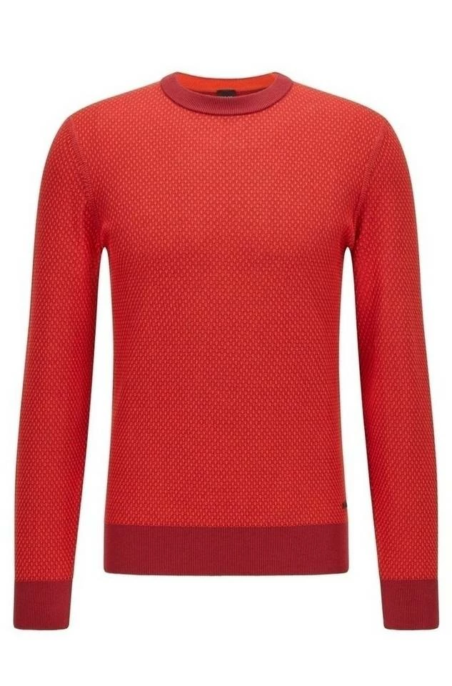 Boss Strickpullover »Pullover aus Jacquard-Strick mit Bio-Baumwolle und Kapok« (1-tlg) 1 Boss Strickpullover »Pullover aus Jacquard-Strick mit Bio-Baumwolle und Kapok« (1-tlg)