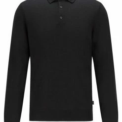 Boss Sweatshirt »Polokragenpullover aus extrafeiner italienischer Mewrinowolle« (1-tlg)