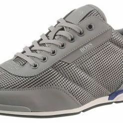 Boss »Saturn Lowp« Sneaker mit Strukturierung Schwarz, Hellrot-schwarz, Navy, Grau