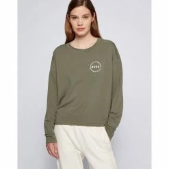 Boss T-Shirt »Damen Sweatshirt "C_Elina1_Active"« Weiss (10), Silber (12), Grün (43) -Hugo Boss Verkäufe 71c01cf7 bfda 5e83 9942 e12b04812970