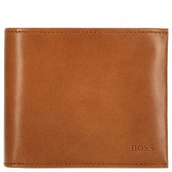 Boss Geldbörse »Trucker Herrengeldbörse 10.5 cm Leder« Light#ft5_slash#pastel brown, Dark brown