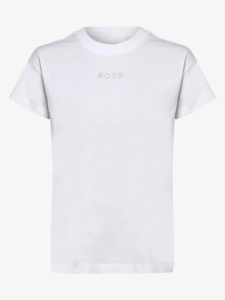 Boss T-Shirt Weiß, Himbeer 5 Boss T-Shirt Weiß, Himbeer – Bild 5