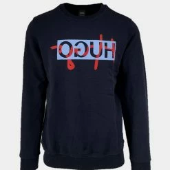 Neu eingetroffen 3 Boss Sweatshirt »Dicago Sweater Reversed Pullover« mit Print, Weiche Innenseite, Reversed Schwarz, Grau, Blau