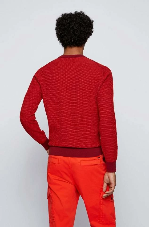 Boss Strickpullover »Pullover aus Jacquard-Strick mit Bio-Baumwolle und Kapok« (1-tlg) 5 Boss Strickpullover »Pullover aus Jacquard-Strick mit Bio-Baumwolle und Kapok« (1-tlg) – Bild 5