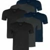 Boss Unterziehshirt »Business T-Shirts« (6 Stück), mit fein geripptem V-Ausschnitt 001 black, 100 white, 999 mix, 497 black #ft5_slash# navy #ft5_slash# grey