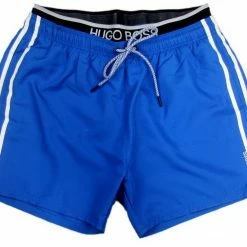 Boss Badeshorts »Thornfish« 1 Stück, Hugo Boss Swimwear Herren Badeboxer mit Doppelbund Medium Blue (424), Navy (417), Natural (103)