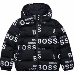 Boss Daunenjacke »HUGO BOSS Kids Daunenjacke Winterjacke« mit abnehmbarer Kapuze