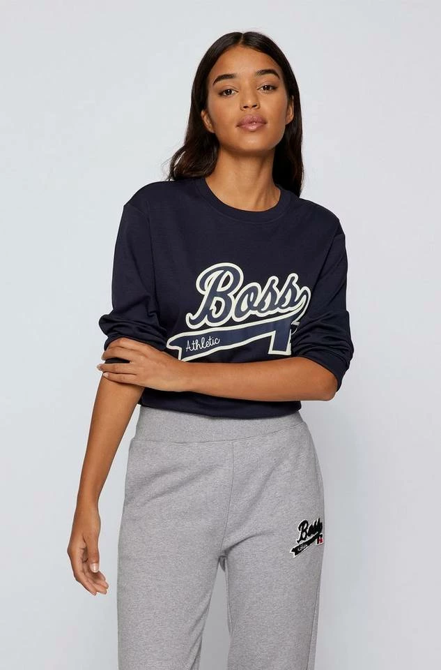 Boss Longsleeve »X RUSSELL ATHLETIC Langarmshirt T_L_RA« Dunkelblau (410), Naturweiß (118) 4 Boss Longsleeve »X RUSSELL ATHLETIC Langarmshirt T_L_RA« Dunkelblau (410), Naturweiß (118) – Bild 4