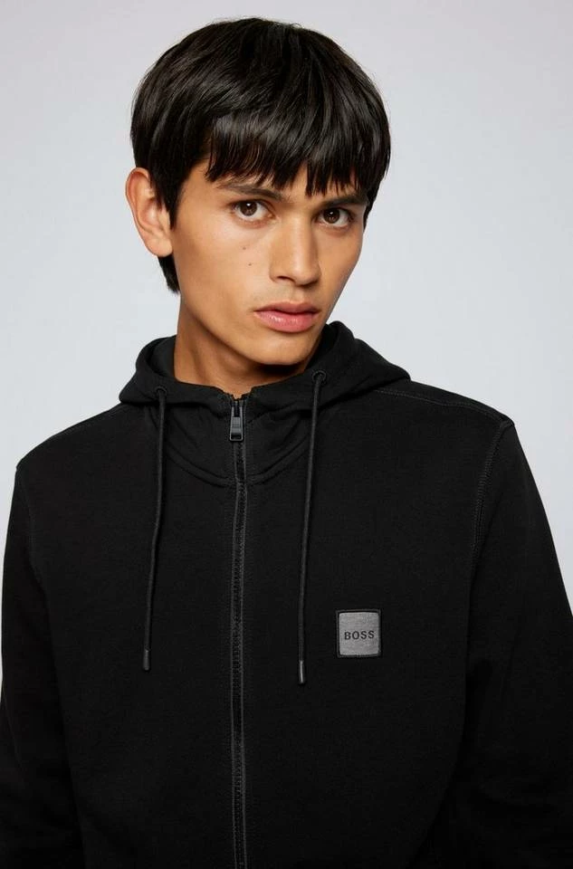 Boss Kapuzensweatjacke »Relaxed-Fit Kapuzen-Sweatshirt aus French Terry mit Logo-Aufnäher« (1-tlg) 3 Boss Kapuzensweatjacke »Relaxed-Fit Kapuzen-Sweatshirt aus French Terry mit Logo-Aufnäher« (1-tlg) – Bild 3