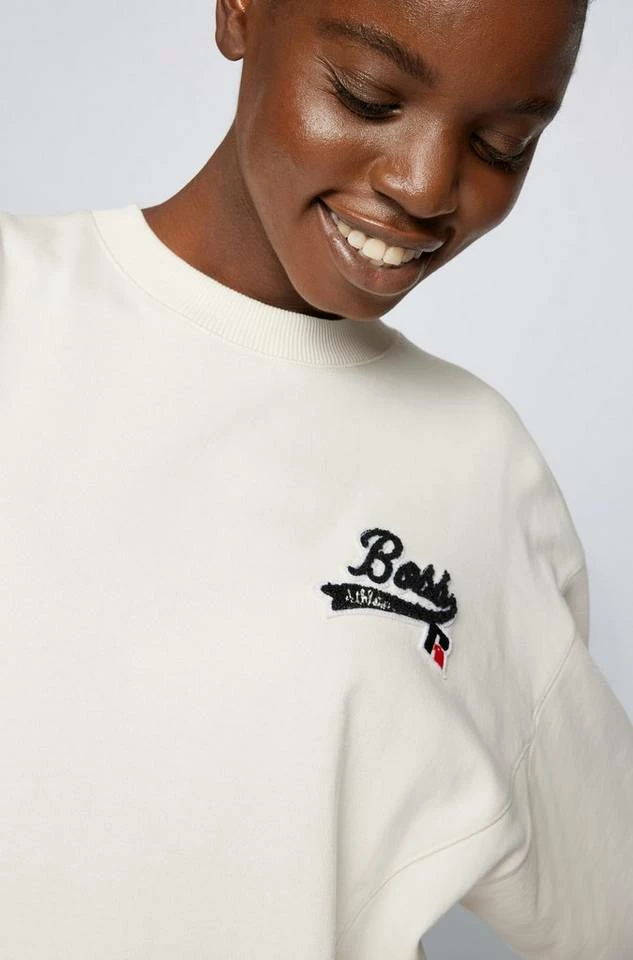 Boss Midikleid »X RUSSELL ATHLETIC Kleid C_Eyona_RA« Naturweiß (118), Orange (821) 4 Boss Midikleid »X RUSSELL ATHLETIC Kleid C_Eyona_RA« Naturweiß (118), Orange (821) – Bild 4