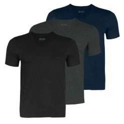 Boss Unterziehshirt »Herren Business T-Shirts« (3 Stück), mit fein geripptem V-Ausschnitt Weiss (100), 497 black #ft5_slash# navy #ft5_slash# grey, Schwarz#ft5_slash#Weiß#ft5_slash#Grau, Schwarz (001)