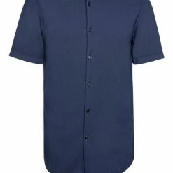 Boss Kurzarmhemd »Kurzarmhemd Ronn_F« Grau (301), Dunkelblau (402)