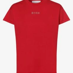 Boss T-Shirt Weiß, Himbeer