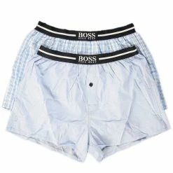 Boss Webboxer »Woven Boxer EW« (2 Stück) im Doppelpack Open Blue (471), Dark Blue (405), Open Blue, Dark Blue