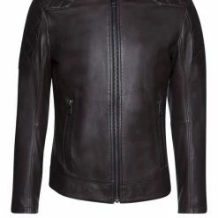 Boss Lederjacke »Lederjacke Jador« Schwarz (001), Dunkelbraun (202)