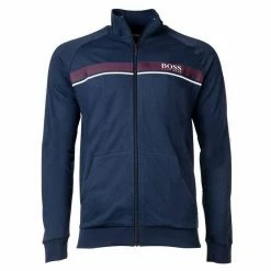 Boss Sweatshirt »Herren Sweat-Jacke - Authentic Jacket Zip,« Schwarz, Dunkelblau -Hugo Boss Verkäufe bc637880 a554 5f58 a1fd 3791807a0129