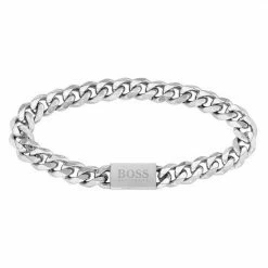 Boss Edelstahlarmband »CHAIN LINK, 1580144M, 1580145M« Schwarz, Edelstahlfarben