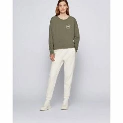 Boss T-Shirt »Damen Sweatshirt "C_Elina1_Active"« Weiss (10), Silber (12), Grün (43) -Hugo Boss Verkäufe df47709b a885 5fd0 b118 4004b579fc82
