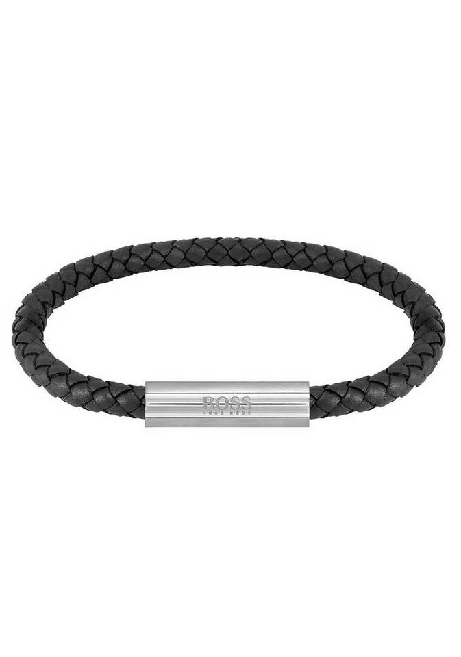 Boss Lederarmband »BRAIDED LEATHER, 1580151, 1580152, 1580153« Schwarz-braun, Edelstahlfarben-schwarz, Gelbgoldfarben-braun 1 Boss Lederarmband »BRAIDED LEATHER, 1580151, 1580152, 1580153« Schwarz-braun, Edelstahlfarben-schwarz, Gelbgoldfarben-braun
