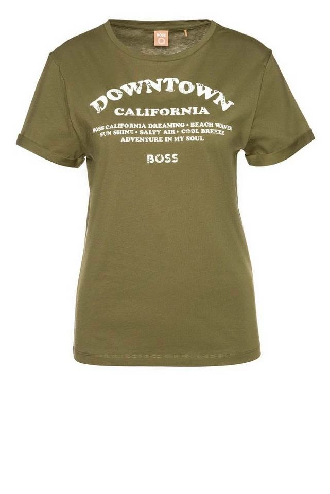 Boss T-Shirt »T-Shirt C_Esummer« Naturweiß (125), Oliv (303) 7 Boss T-Shirt »T-Shirt C_Esummer« Naturweiß (125), Oliv (303) – Bild 7