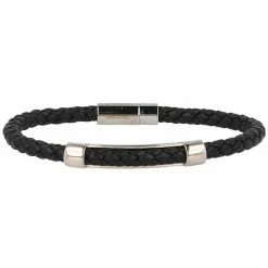 Boss Lederarmband »Benni«, Leder Black, Medium brown