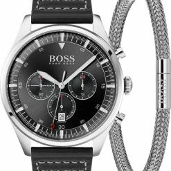 Boss Chronograph »PIONEER, 1570120«, (Set, 2-tlg., Uhr mit Armband)