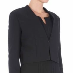 Boss Kurzblazer »HUGO BOSS Jianila Kurz-Blazer edles Damen Sakko mit Hakenverschluss Business-Blazer Schwarz«
