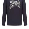 Boss Longsleeve »X RUSSELL ATHLETIC Langarmshirt T_L_RA« Dunkelblau (410), Naturweiß (118)
