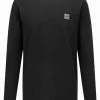 Boss Langarmshirt »Longsleeve aus Bio-Baumwolle mit Logo-Aufnäher« (1-tlg)