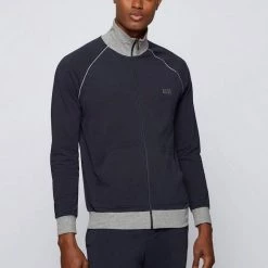 Boss Trainingsjacke »Jacke mit Stehkragen« (1-St) 409 dark blue, 308 dark grey, Unbekannt, 001 black -Hugo Boss Verkäufe fe22add2 66d1 55ab 9aac 60ef879717a8